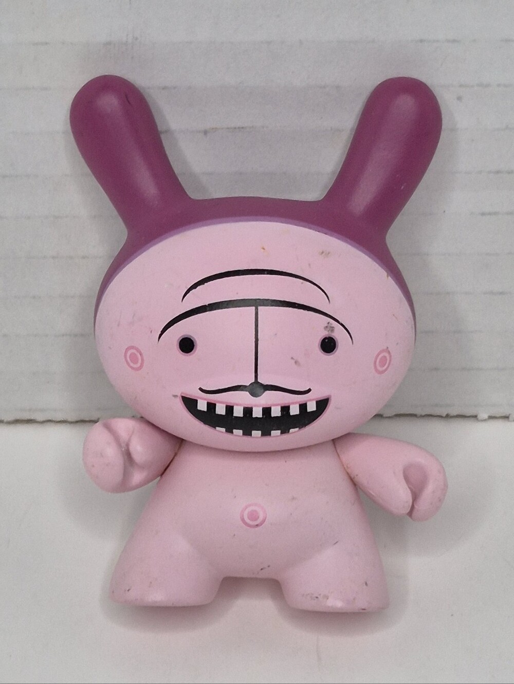 Kidrobot Dunny Pink Mustache Artist Dalek Series 1 Vintage 2004 Rare